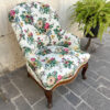 poltrona vintage inglese a fiori Bobeche