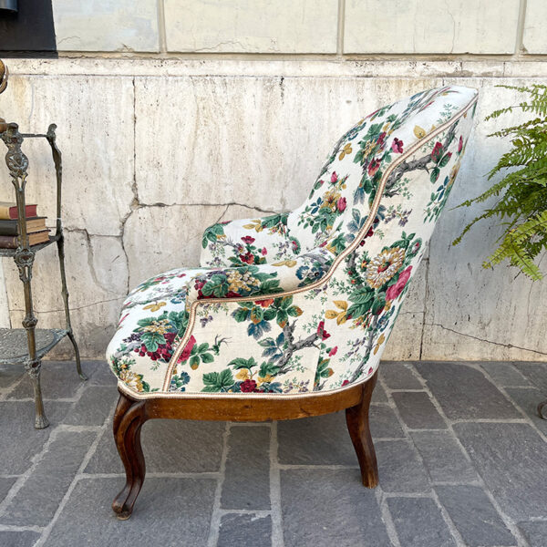 poltrona vintage inglese a fiori Bobeche