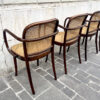 sedia in legno curvato set di 4 vintage